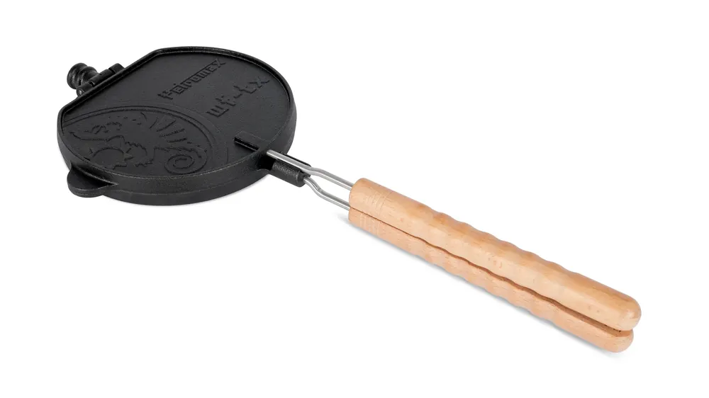 Wende-Waffeleisen aus Gusseisen mit Auflagegestell Neuheit