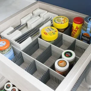 Markenprodukt PurVario Stauleisten für Schublade 8er Set grau-light
