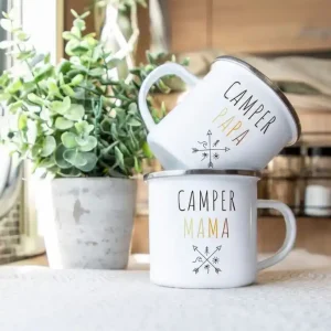 Home Decor on Wheels Emaille Tasse Mama 350ml Geprüft