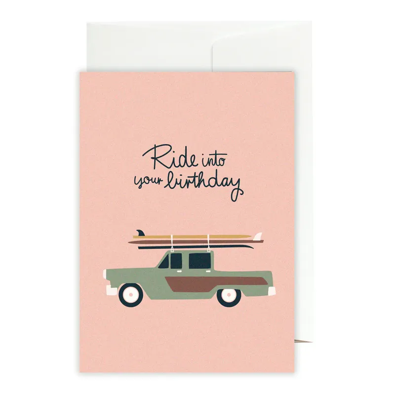Greeting card: Ride into your birthday Online Kaufen