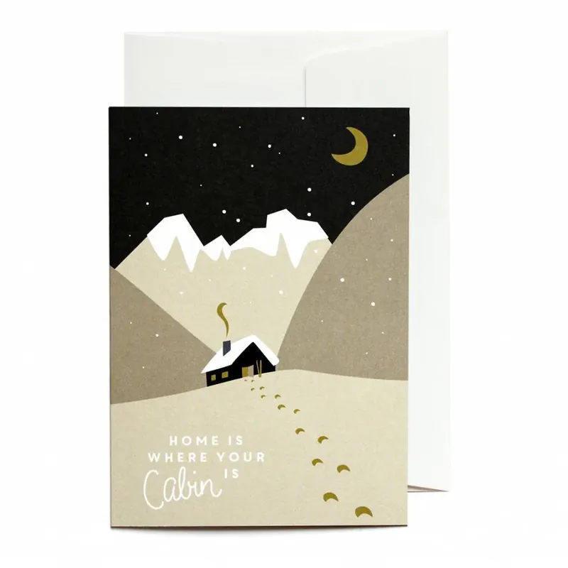 Geprüft Greeting card Home is where your cabin is