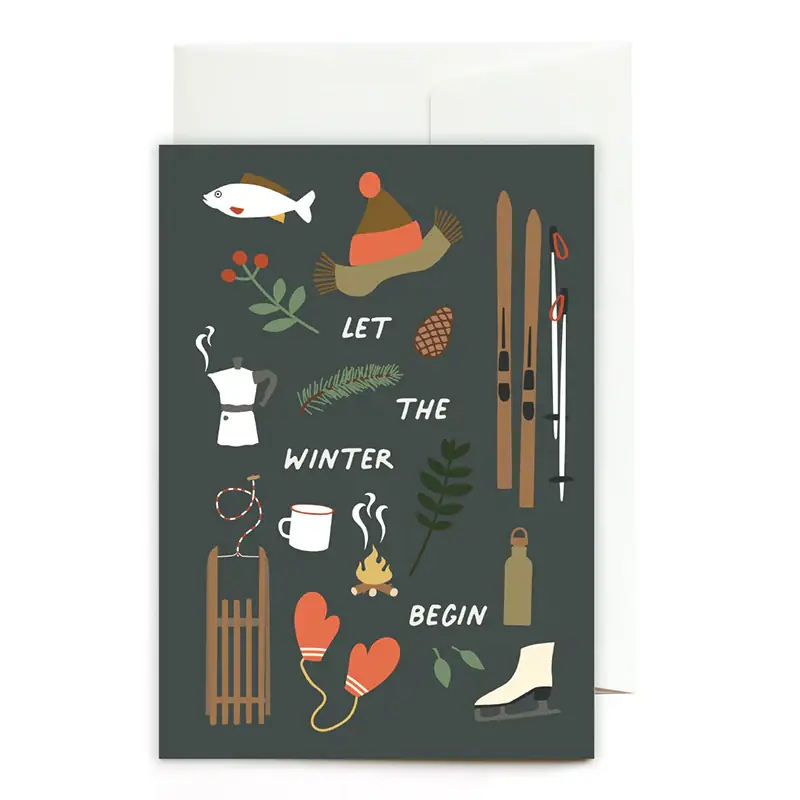 Bestseller Greeting card Winter begins