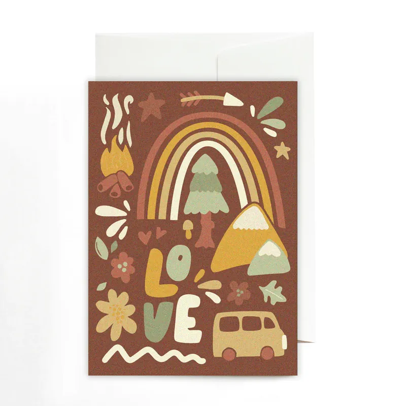 Meistverkauft Greeting card 70ies Love