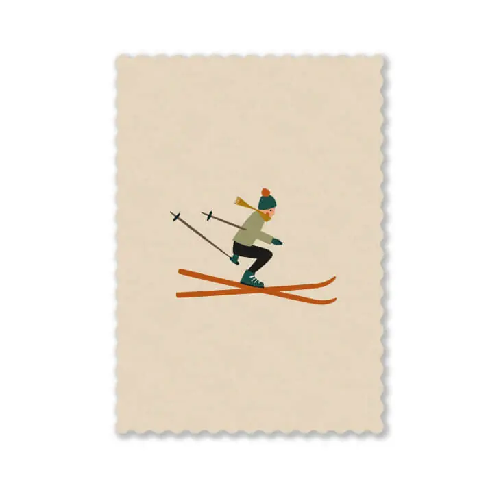 Alpine skiing postcards Garantierte Lieferung