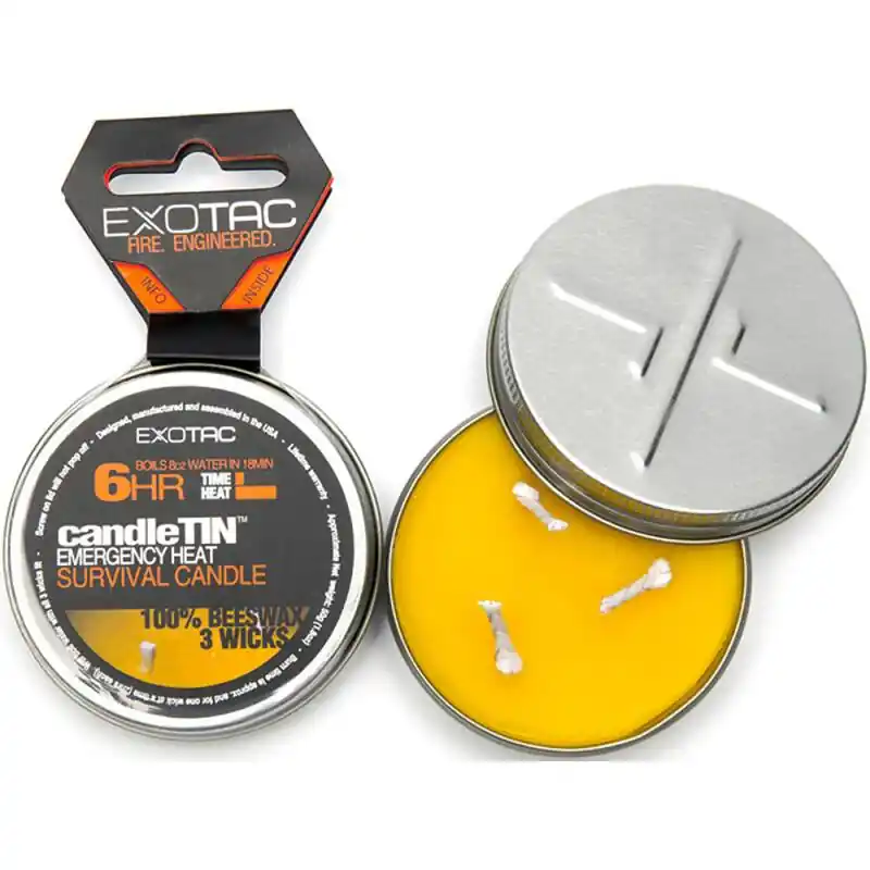 Exotac candleTIN Emergency-Serie-Hot Burn Kerze mit 6 Stunden Brennzeit 2100-HOT Preisknaller