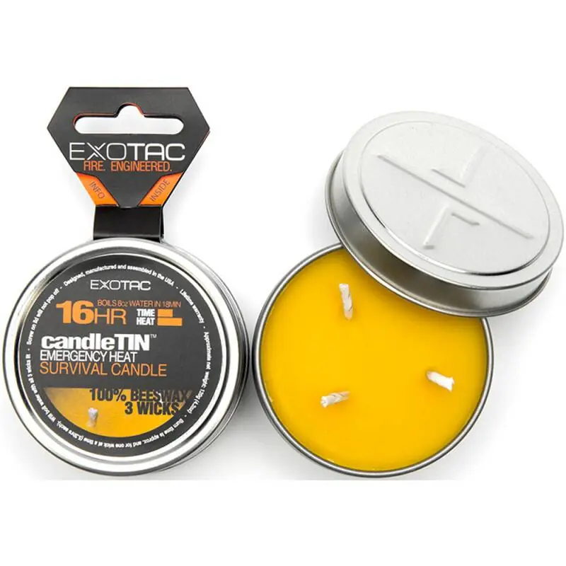 Markenprodukt Exotac candleTIN Emergency-Serie-Hot Burn Kerze, 16 Stunden Brennzeit 002120-HOT