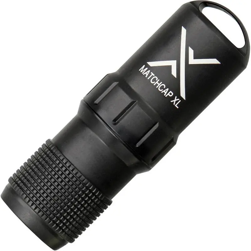 Exotac MATCHCAP XL - wasserdichter Behälter von Zündhölzer, schwarz 4100-BLK Neu Im Sortiment