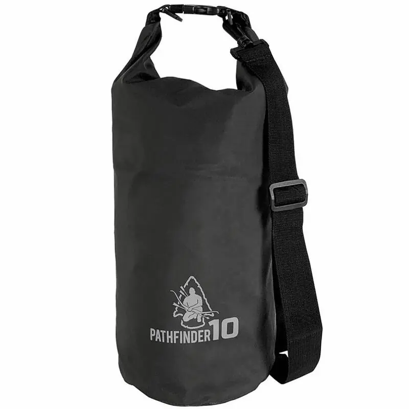 Kracherpreis Pathfinder Dry Bag wasserdichter Tagesrucksack mit 10 Liter Volumen, schwarz