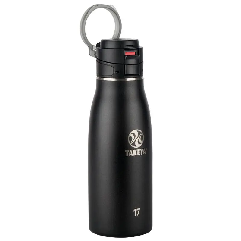 Takeya Actives Traveler Trinkflasche aus Edelstahl, vakuumisoliert, 500ml, Onyx Top-Angebot