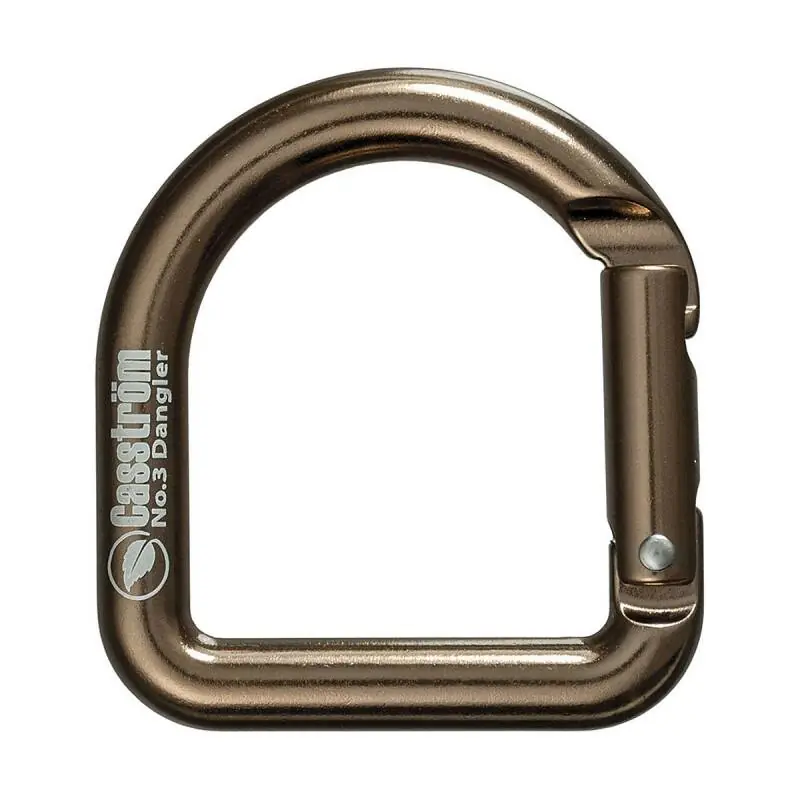 Preiswert Casström D-Carabiner aus 8 mm dickem Aluminium mit Antique Brass Finish