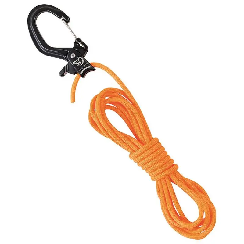 Mega-Angebot Nite Ize CamJam Sidelock, Aluminium-Karabiner mit 3 Meter Paracordseil in orange