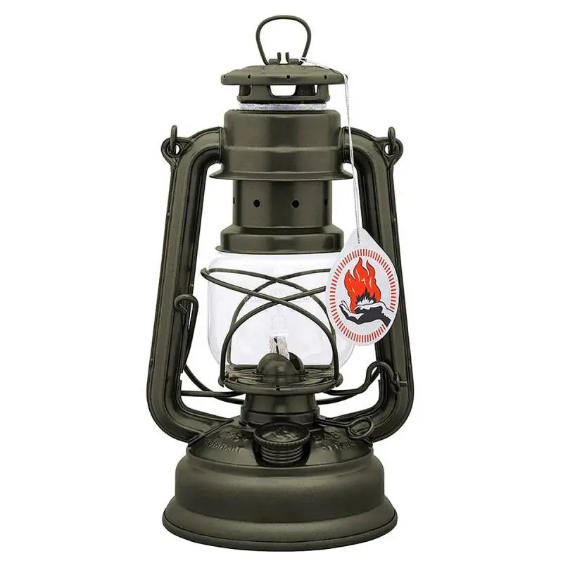 Zertifiziert Feuerhand Sturmlaterne Baby Special 276-olive, aus verzinktem Stahl