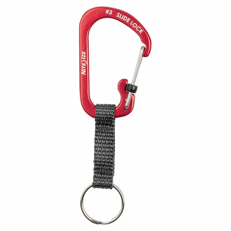 Echt Nite Ize Slidelock Keyring #3 Aluminiumkarabiner, rot, CSLAW3-10-R6