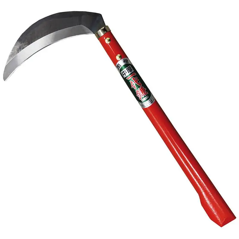 Okatsune 405 Sichel mit gegrümmter 15 cm Klinge und 33,5 cm langen Griff in rot Letzte Chance