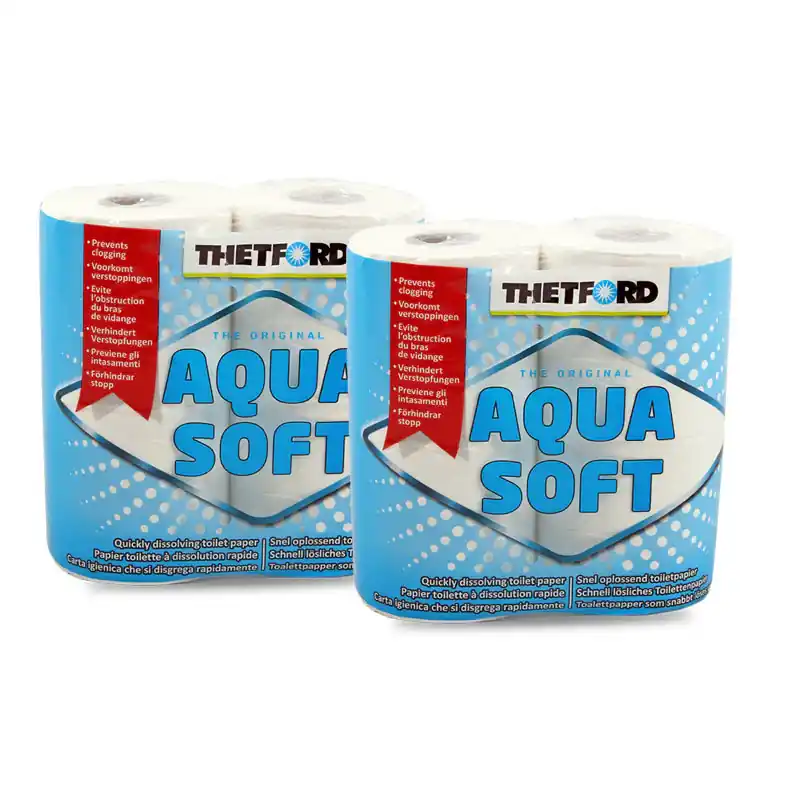Neu Im Sortiment Thetford Aqua Soft Toilettenpapier für Campingtoiletten 2 x 4 Rollen