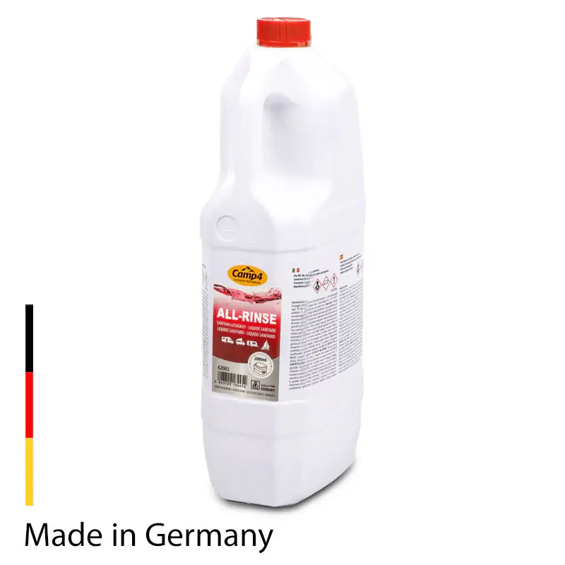 Sonderaktion Camp4 All-Rinse Sanitärflüssigkeit, Chemietoiletten 2L, Spülkasten