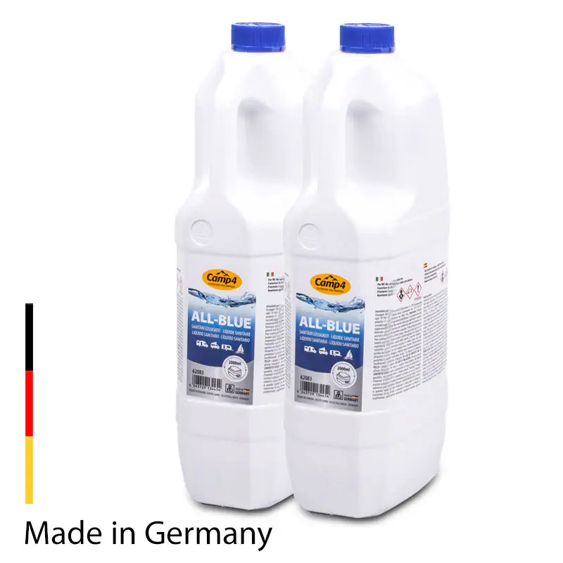 Jetzt Bestellen Camp 4 All-Blue Sanitärflüssigkeit, Chemietoiletten 4L, Abwassertank