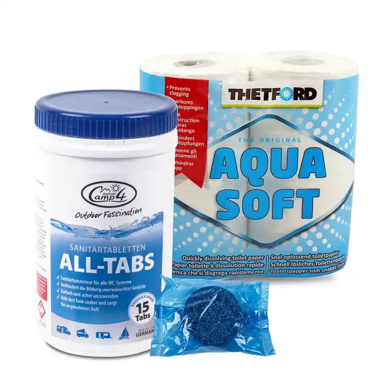 Zertifiziert Camp4 All-Tabs Toilettentabletten 15 st., für Abwassertanks