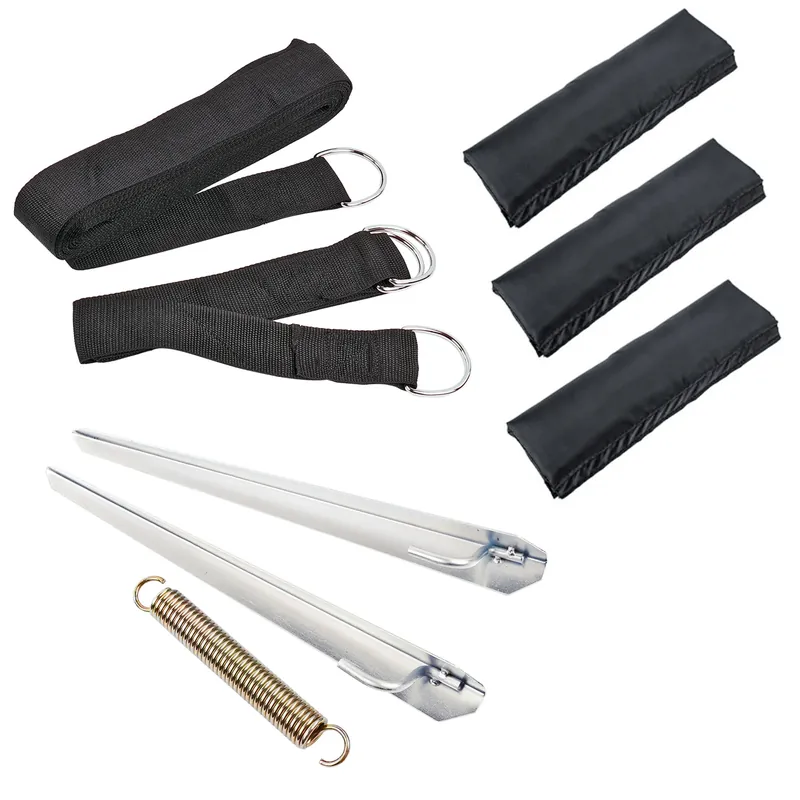 Kracherpreis Sturmband Set 12,5 Meter Schwarz Nylongewebe inkl 3er Set Eckenschoner
