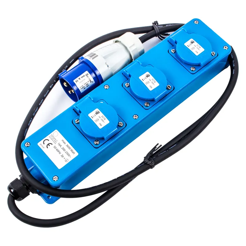 CEE Neopren Mehrfachstecker 16 A 3600 Watt 200-250V 1,5 Meter Schnäppchen