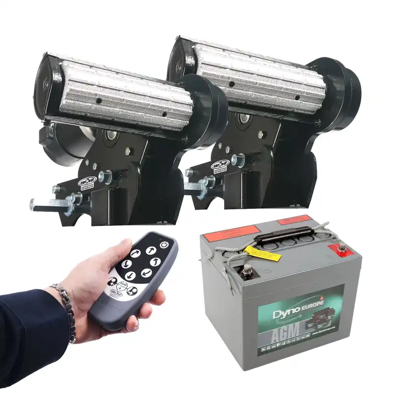 Saisonangebot Carbest Cara-Move Rangierhilfe Set inkl Batterie, Ladegerät 2250 Kg 1 & 2 Achser