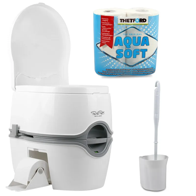 Kracherpreis Porta Potti Excellence + Fiamma Toilettenbürste + Aquasoft