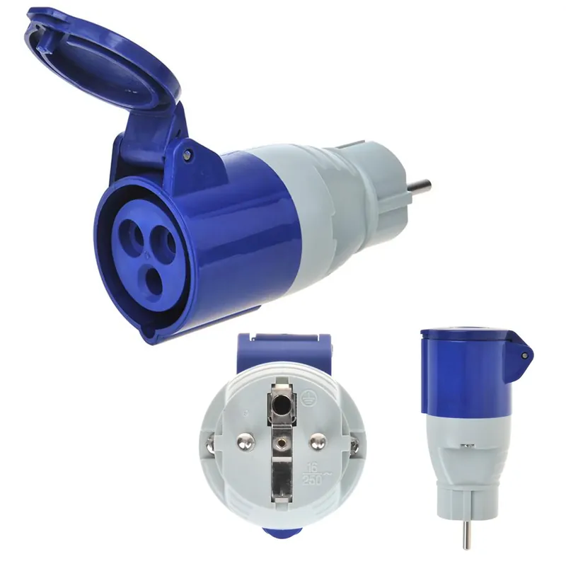 CEE Adapter Schuko auf CEE 200-250V, 16A, 3polig, 12 cm, Ip44 Billig