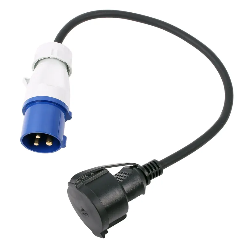 CEE Neopren Adapter Schuko auf CEE 200-250V, 16A, 3polig, 40 cm, VDE Preiswert