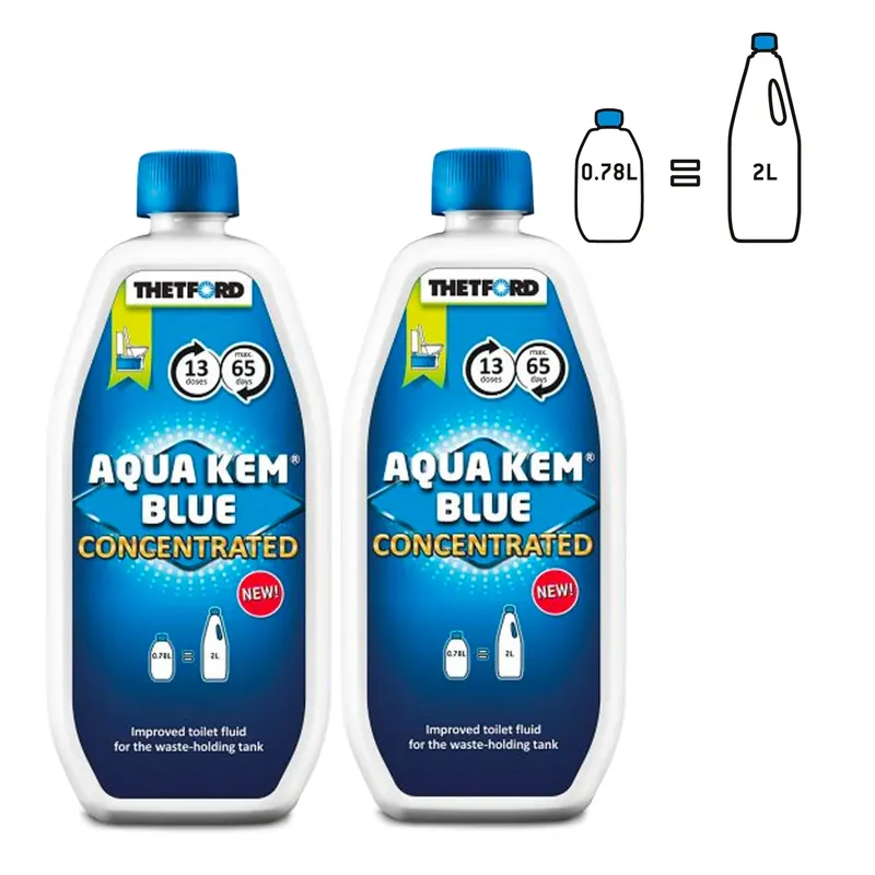 Super-Preis 2x Thetford Aqua Kem Blue Toiletten Zusatz für Abwasserbehälter 0,78l Konzentrat