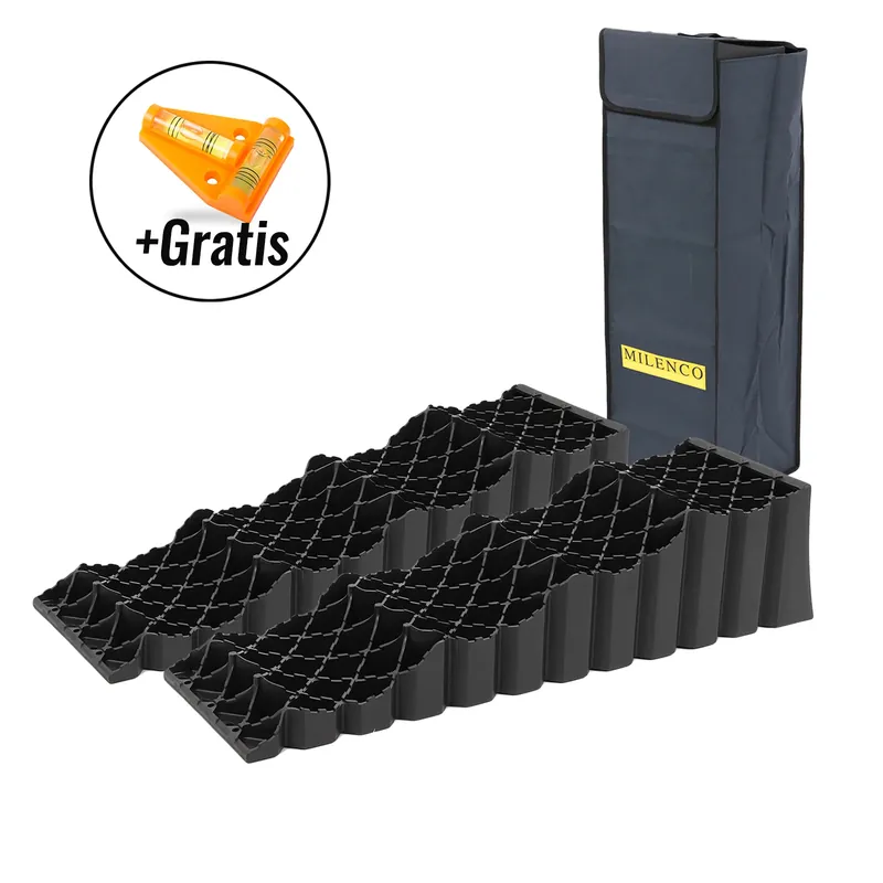 Schneller Versand Quattro 3 Stufenkeile 2er Set inkl. Tragetasche & Kreuzwasserwaage