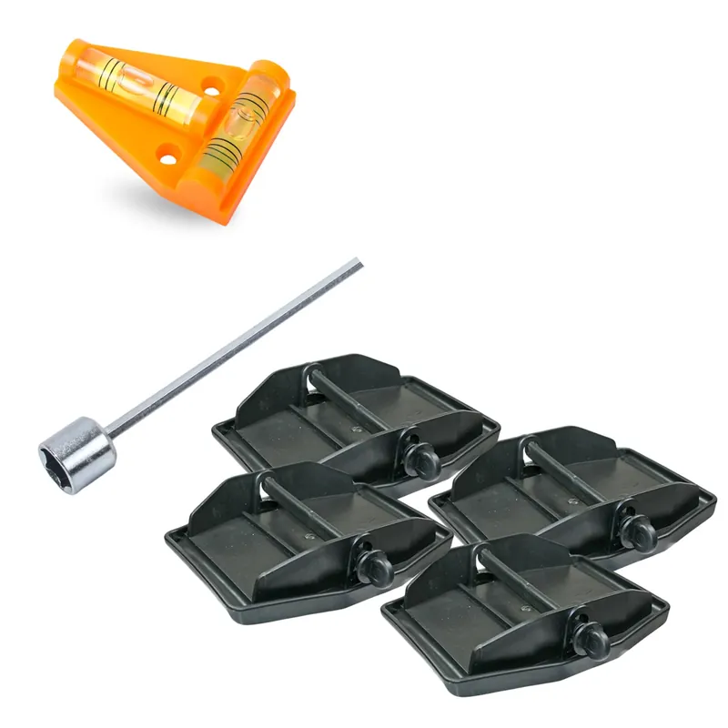 Stützplatten inkl Akkuschrauberaufsatz 13cm und Wasserwaage Online Kaufen