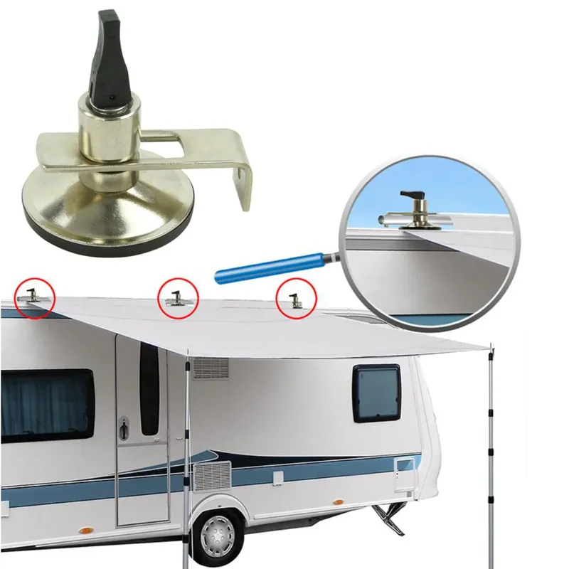 3x Klappsauger Schleusenstab | Camping Bus | Vorzelt | Sonnensegel | Saugnapf Expressversand