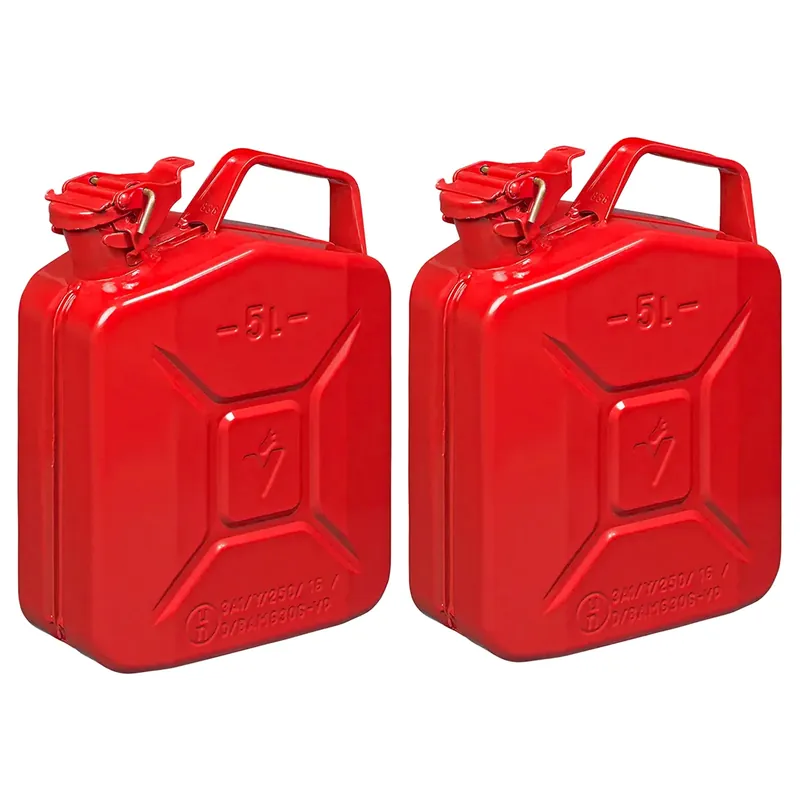 Markenware 2x Kraftstoffkanister 5L Metall rot Benzinkanister Diesel Reserve