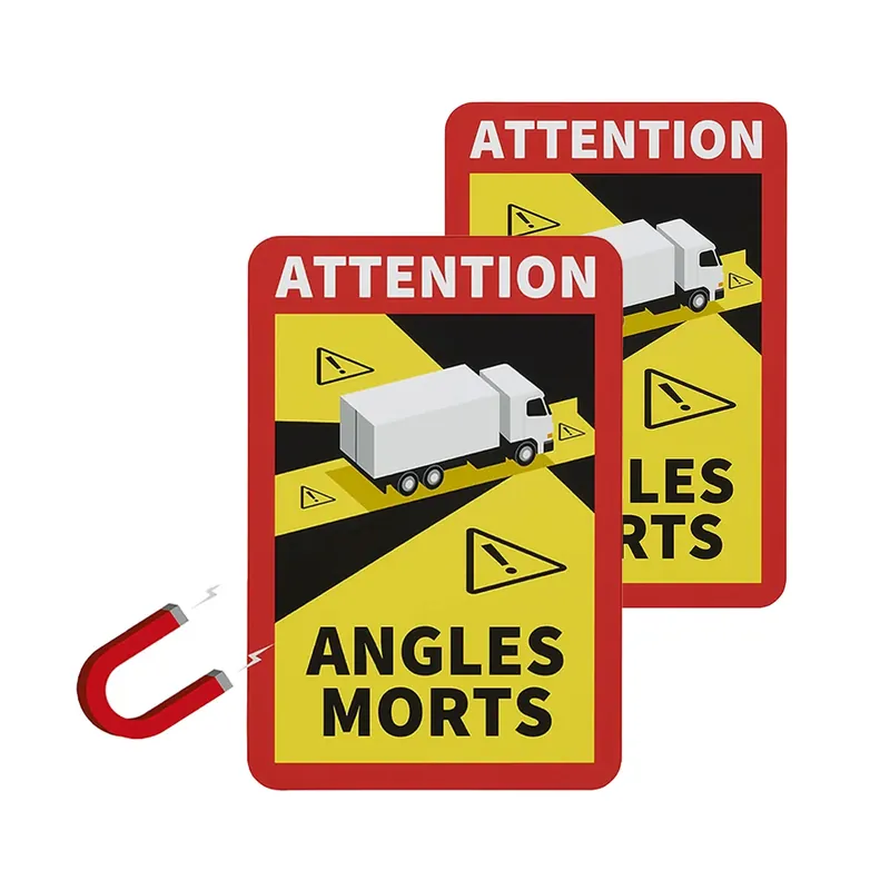 2x Magnetschild Toter Winkel / Angles Morts Warnung Hinweisschild Wohnmobil LKW Jetzt Bestellen