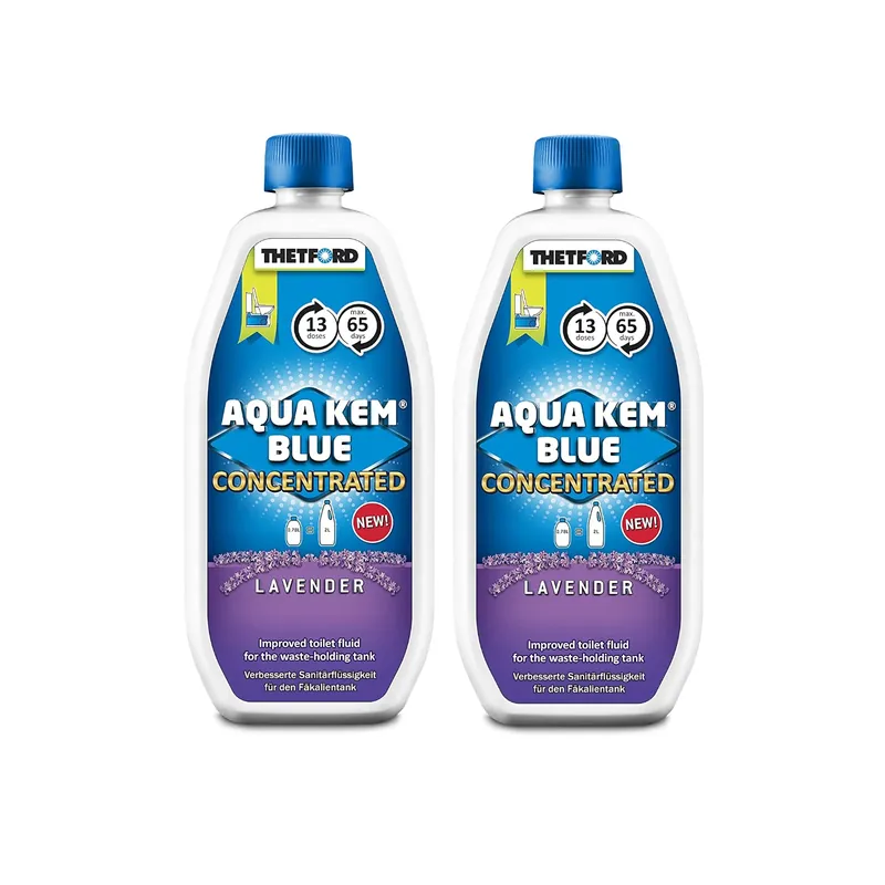 2x Thetford Aqua Kem Lavendel Toiletten Konzentrat 0,78l, für Campingtoiletten Garantierte Lieferung