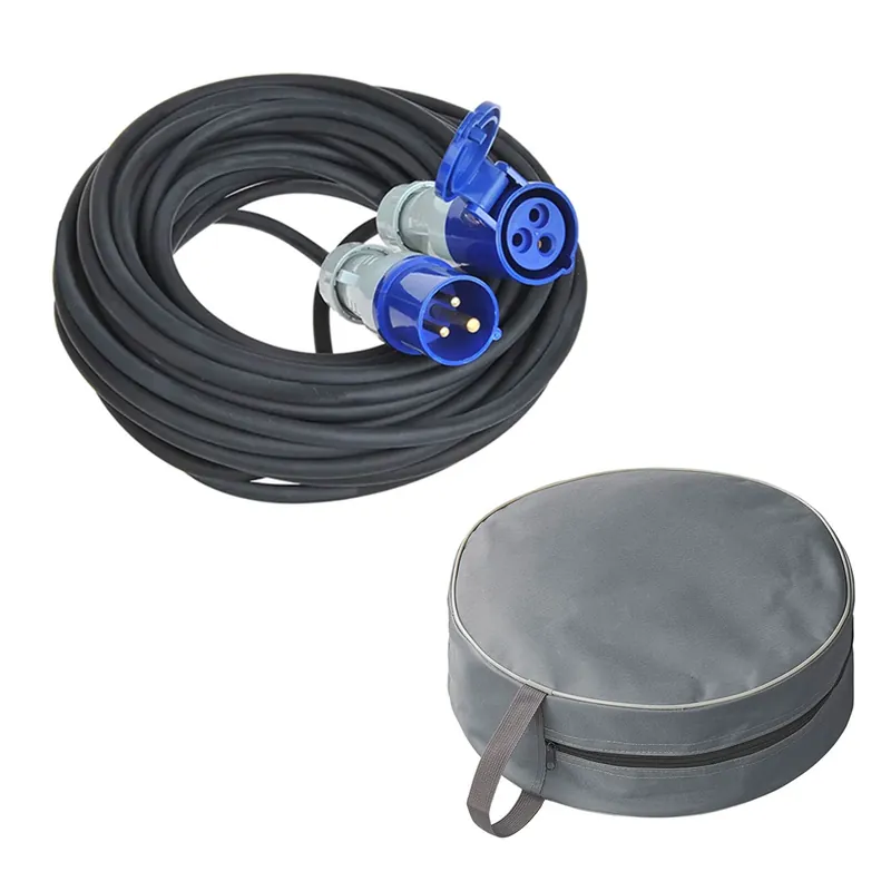 40m CEE Neopren Strom Verlängerungskabel 3x2,5mm² + Kabel Aufbewahrungstasche Begrenztes Angebot