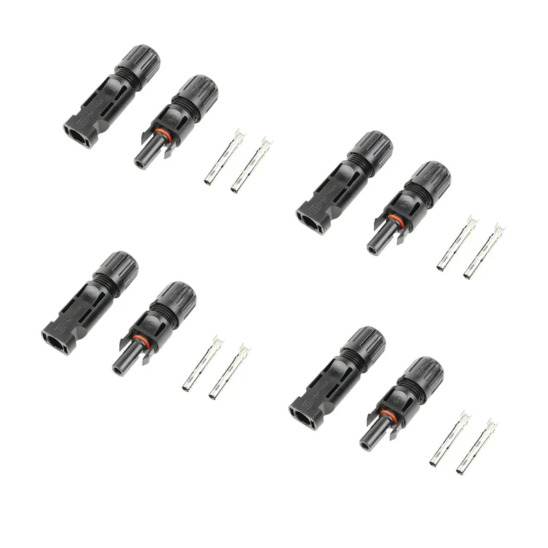 4x Carbest Solar Stecker MC4 Set 4-6mm² Querschnitt Rastverrieglung wasserdicht IP68 Garantierte Lieferung