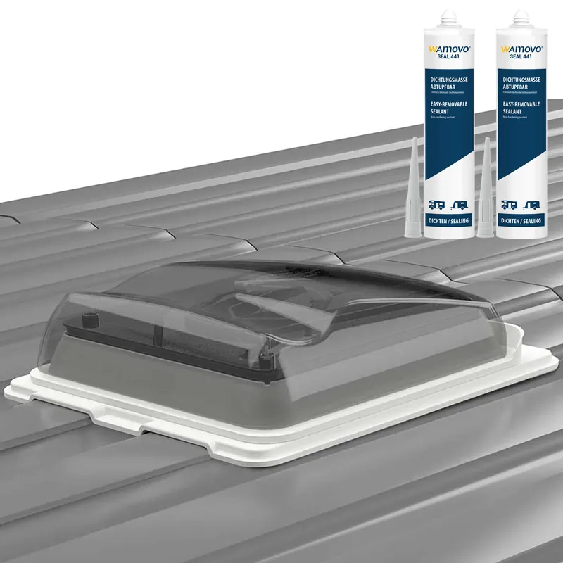 SET Fiamma Vent klar 28x28cm Dachfenster inkl. 2x Dichtstoff und Adapterrahmen passend für Ducato Sofort Bestellen
