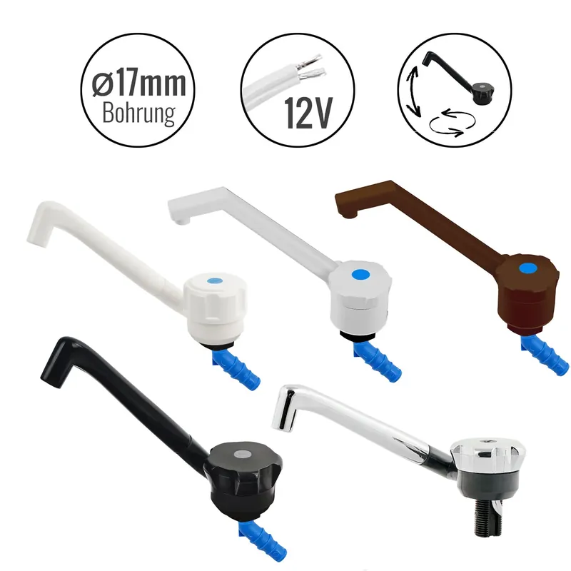 12V Wasserhahn Novo/Windsor für Kaltwasser 5 Farben zur Auswahl Super-Preis