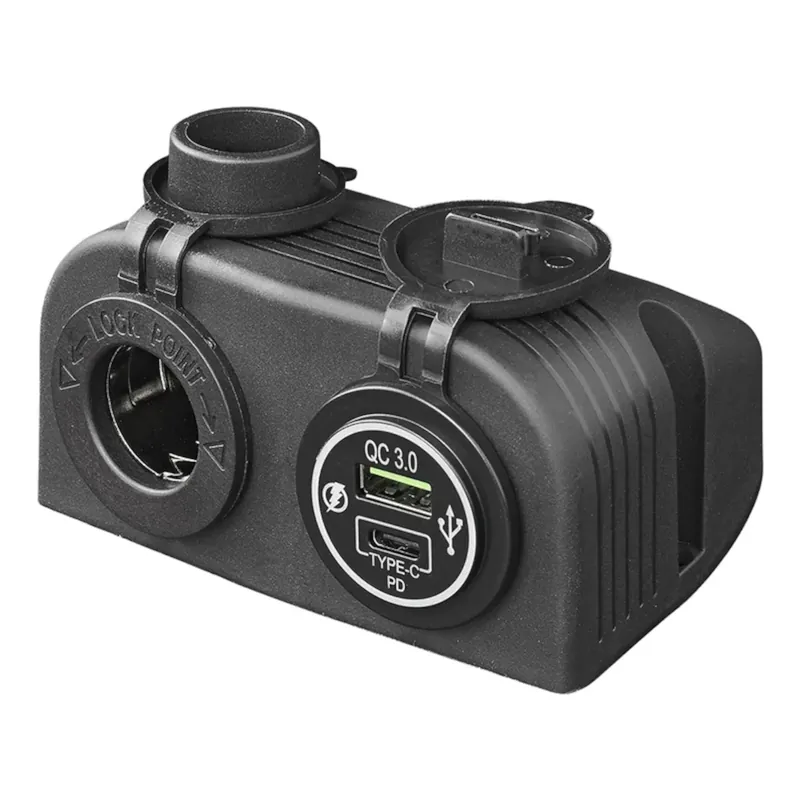 12V Auto Steckdose + USB-Schnellladegerät Typ A + C 2-fach 3A Autoladegerät Mega-Angebot