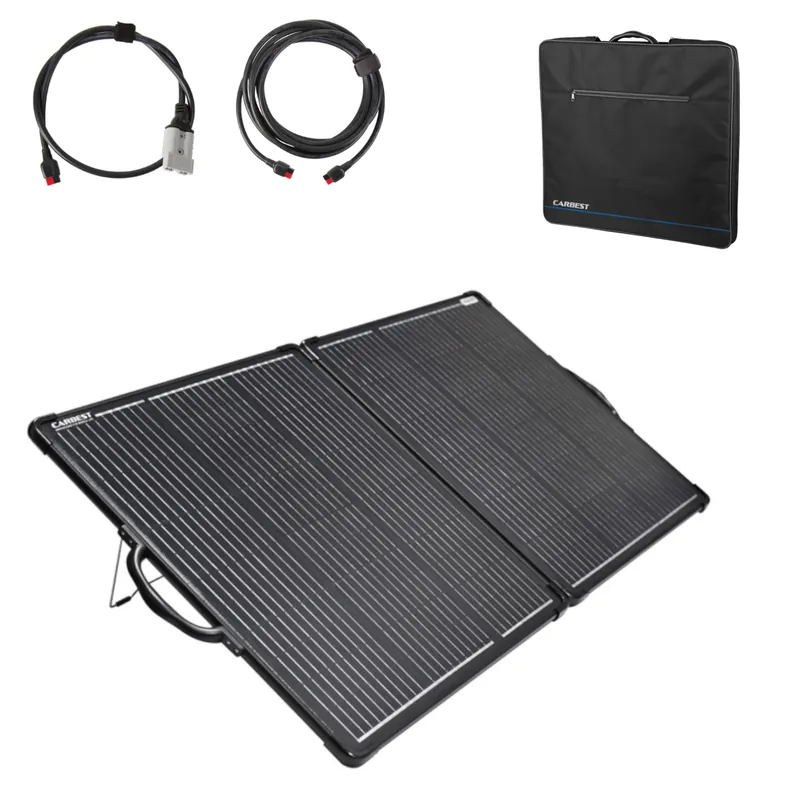 Carbest Solarkoffer Power Solarpanel HC 130W - Camping Solarmodul Monokristallin Ausverkauf