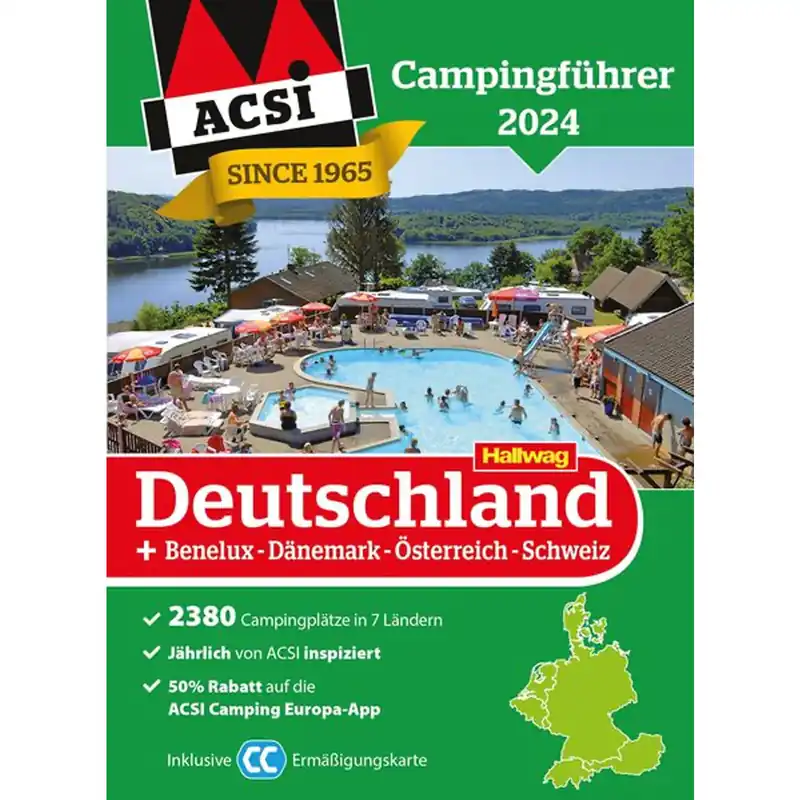 Sonderaktion ACSI Campingführer Deutschland 2024 Stellplatzführer inkl. CC Ermässigungskarte