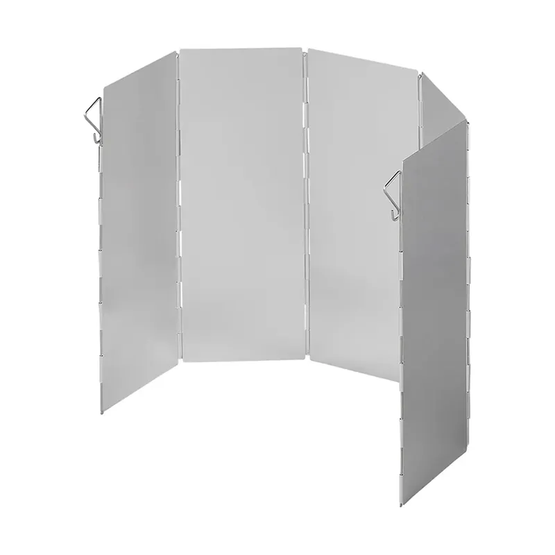 Abverkauf Koch-Windschutz für Gaskocher Camping Aluminium Windschutz faltbar 49 x 26 cm