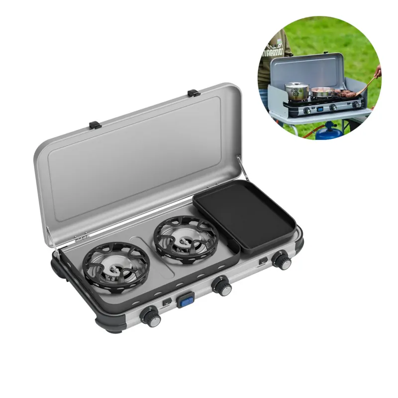 Heißes Angebot Campingaz All in One Campingkocher 3-flammig 50mbar Gaskocher inkl Schlauch