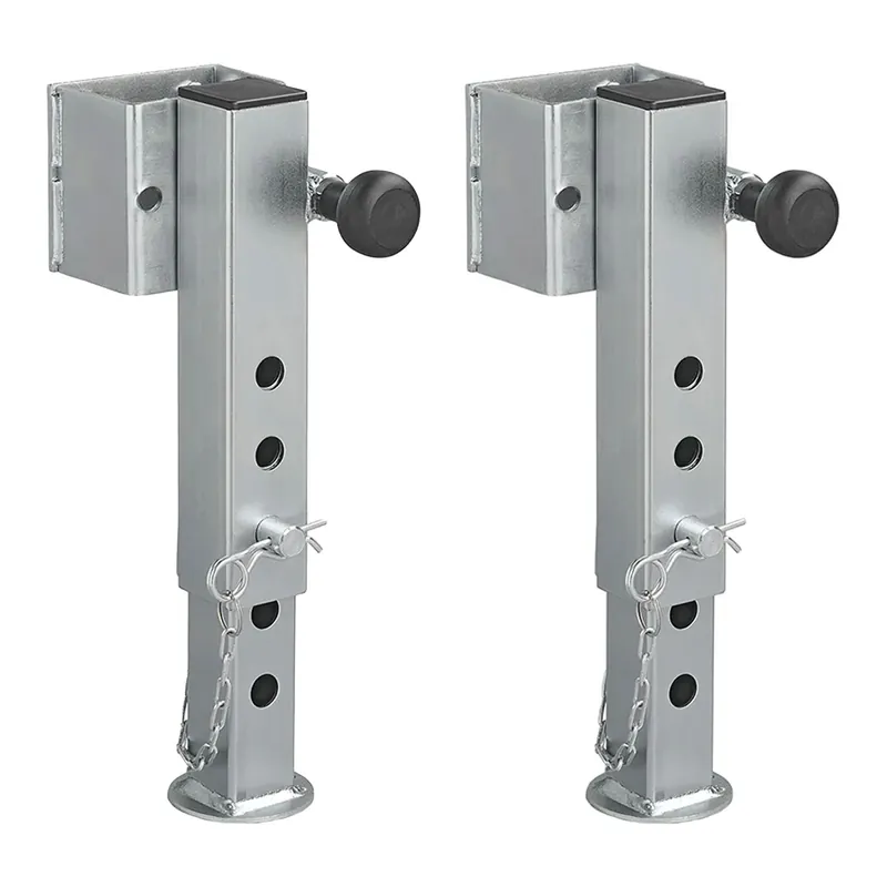 2x Anhängerstütze Anhänger Stützfuß 60x60 kippbar TL60 D85 SW19 345-445mm 1300kg Sonderangebot