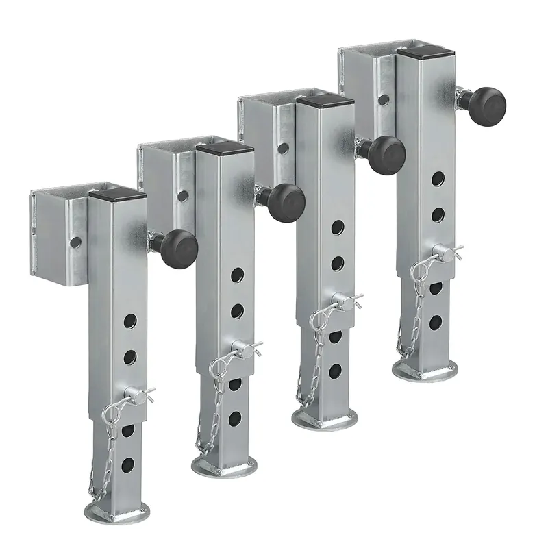 4x Anhängerstütze Anhänger Stützfuß 60x60 kippbar TL60 D85 SW19 345-445mm 1300kg Sofort Bestellen