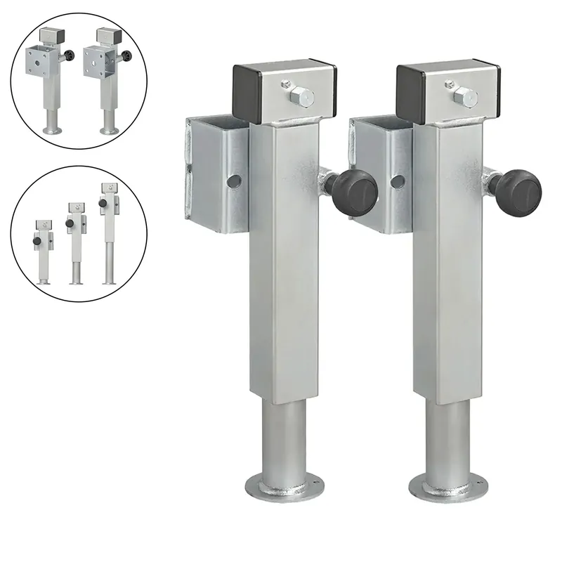 Top-Preis 2x Anhängerstütze Anhänger Stützfuß 60x60 klappbar SF60 D42 SW19 410-655mm 1300kg