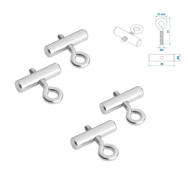 4 x Kederstopper Blockierungskit für Kederschiene Endstopper 8-10 mm Feststeller Saisonangebot