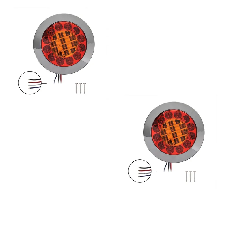 Preisknaller 2x Rückleuchte 3 Funktionen 122mm 24LED chrom – Hochwertige LED Beleuchtung
