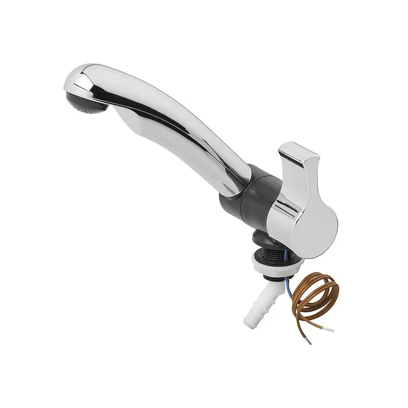 Kalt-Wasserhahn Style 2005 12V Ø20 mm – Schwenkbar, Chrom/Schwarz, für Wohnmobil & Caravan Top-Seller